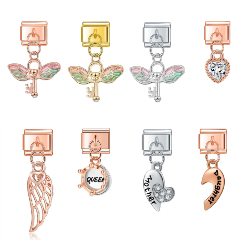 Key Heart - Silver Rosé