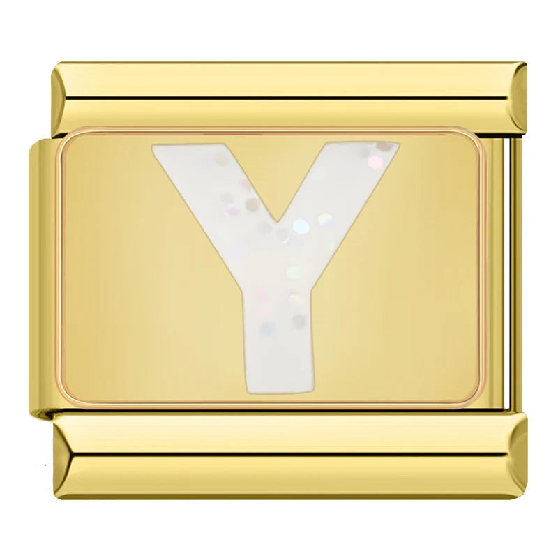 Bokstäver Glitter Guld