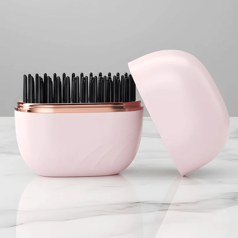 GLAM BRUSH: Mini Trådlös Plattång för Hår och Skägg, Portabel, Kompakt