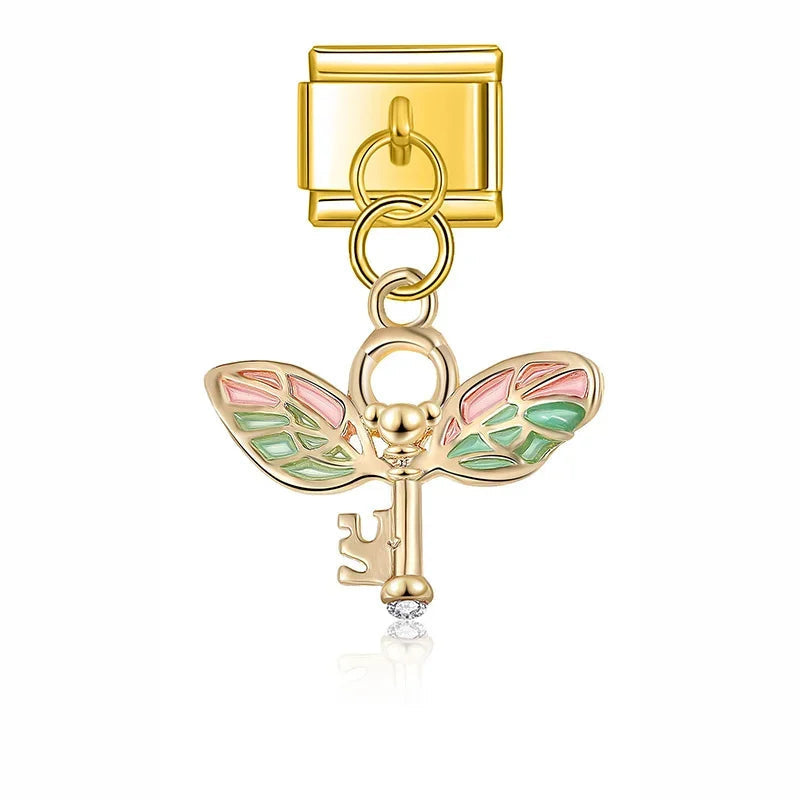 Key Heart - Silver Rosé