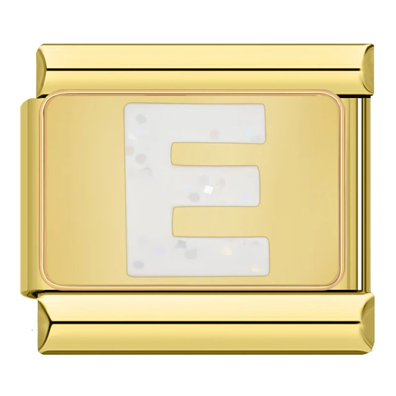 Bokstäver Glitter Guld