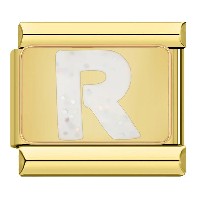 Bokstäver Glitter Guld