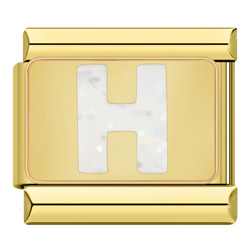 Bokstäver Glitter Guld