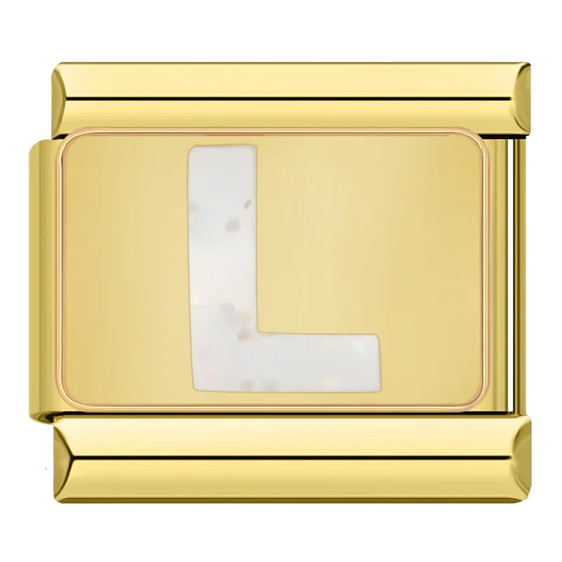 Bokstäver Glitter Guld