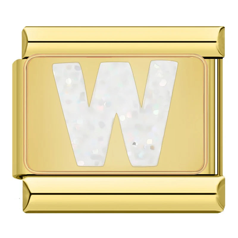 Bokstäver Glitter Guld