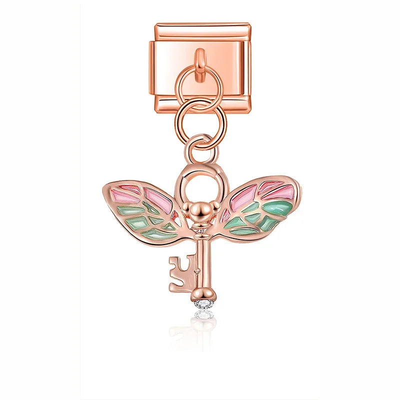 Key Heart - Silver Rosé