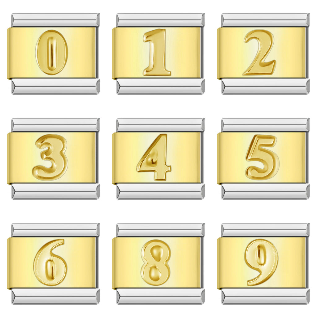 Nummer - Guld med Silver ram