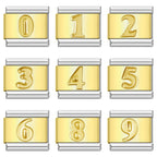 Nummer - Guld med Silver ram