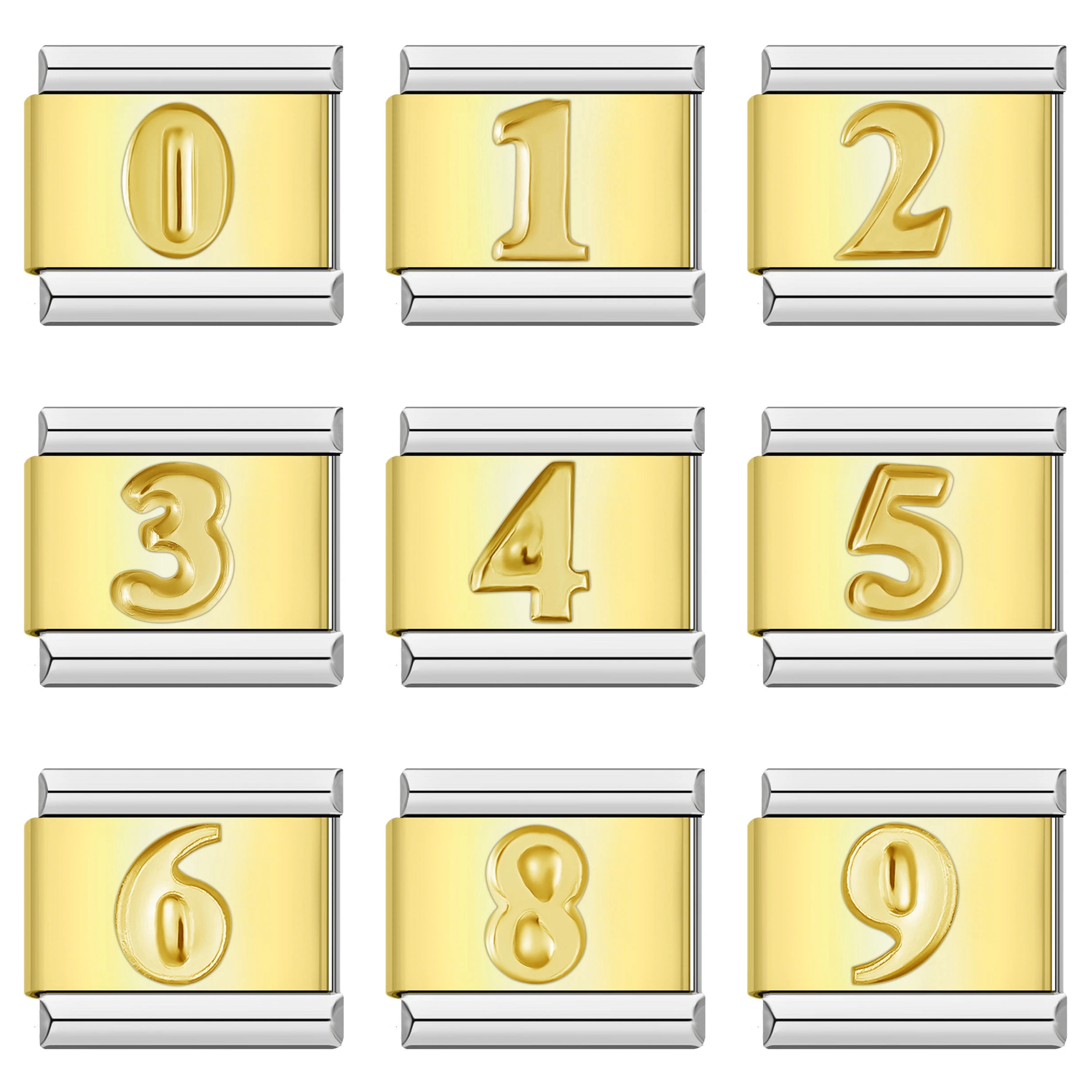 Nummer - Guld med Silver ram