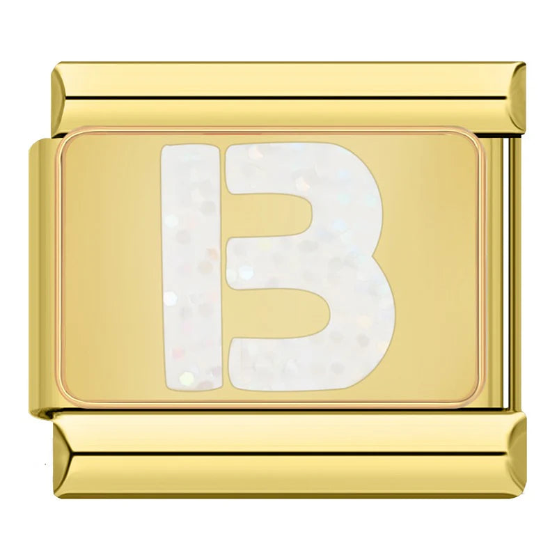 Bokstäver Glitter Guld