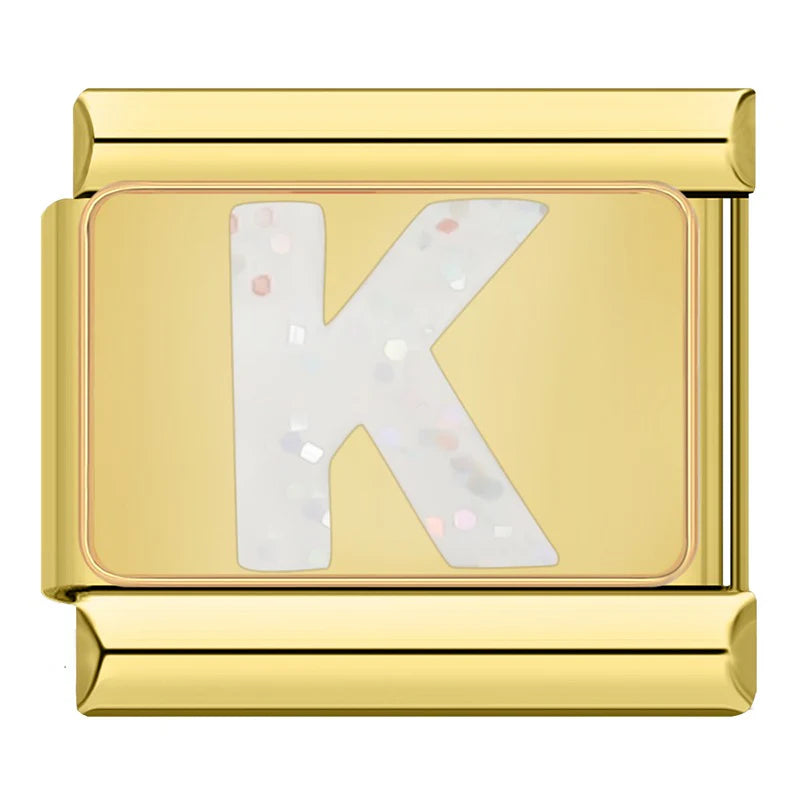 Bokstäver Glitter Guld