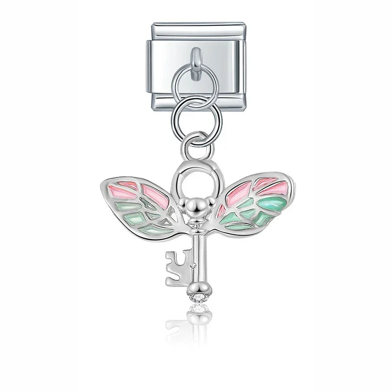 Key Heart - Silver Rosé