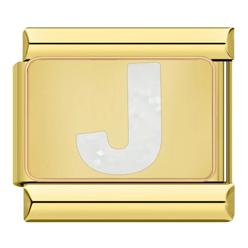 Bokstäver Glitter Guld