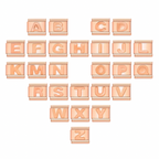 Bokstäver Rosé Guld