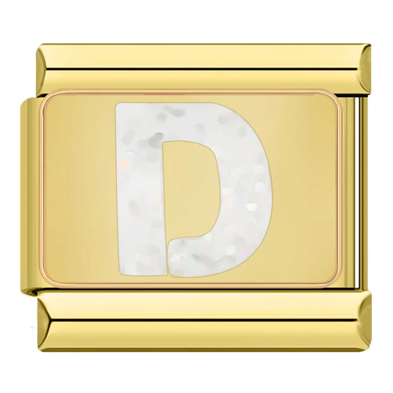 Bokstäver Glitter Guld