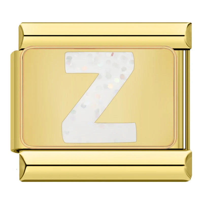 Bokstäver Glitter Guld