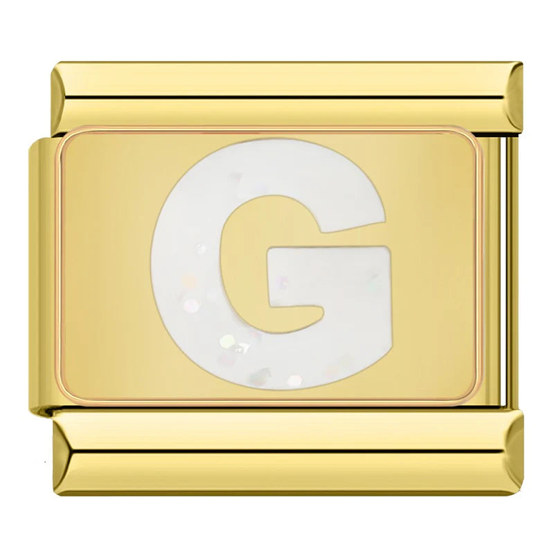 Bokstäver Glitter Guld