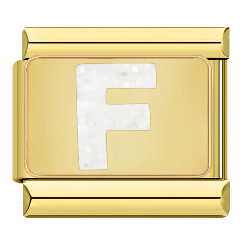 Bokstäver Glitter Guld