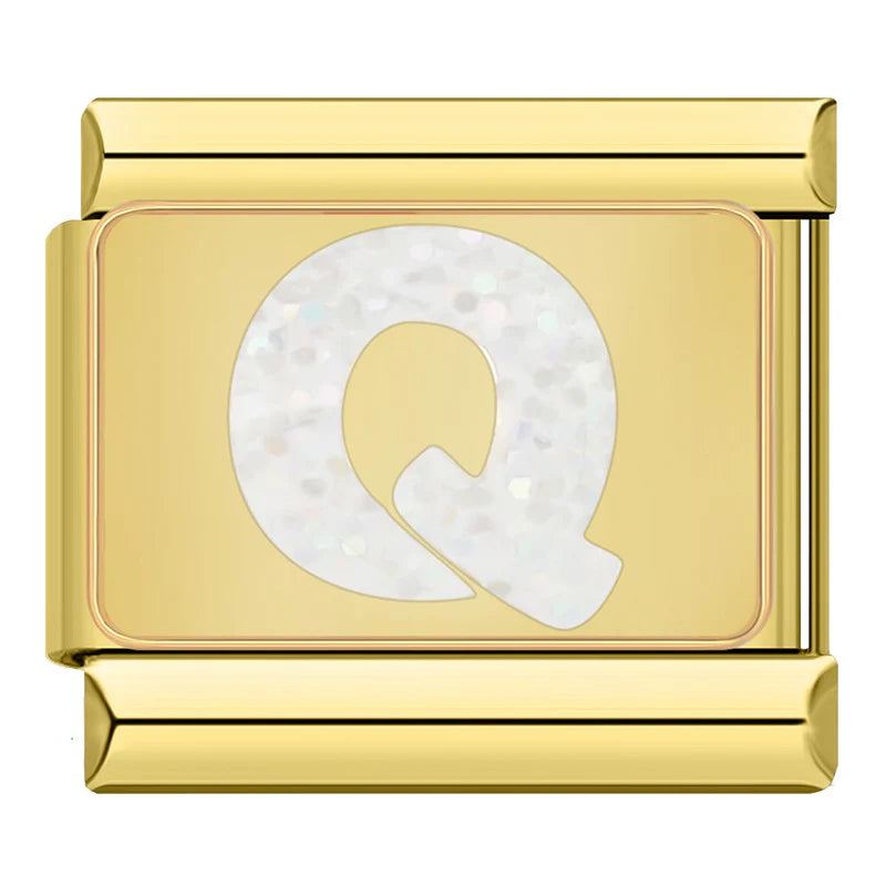 Bokstäver Glitter Guld