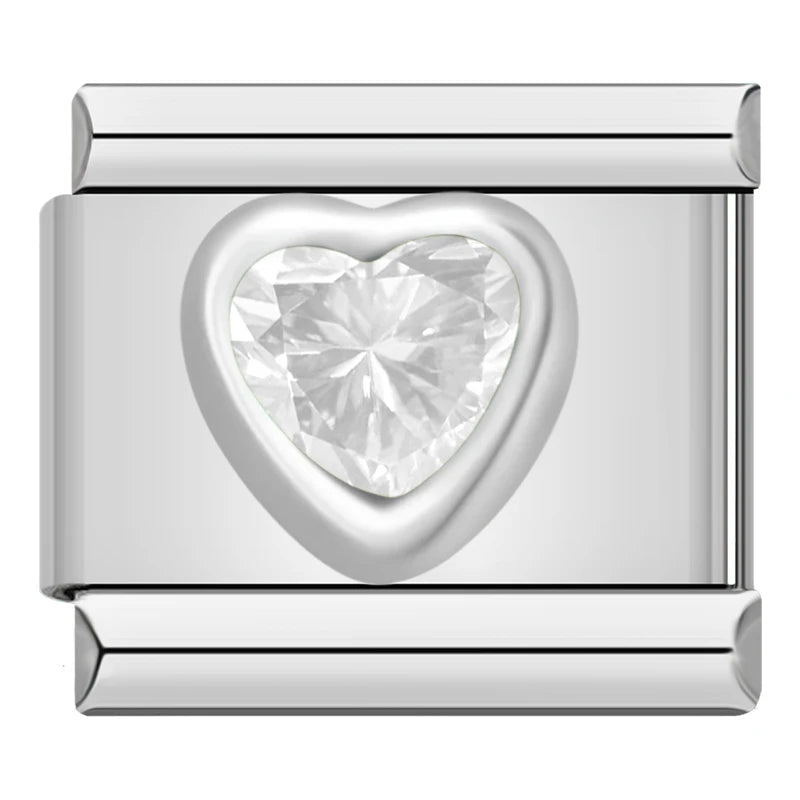 Heart stone - Silver