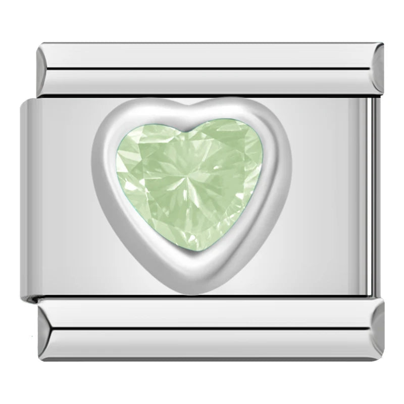 Heart stone - Silver