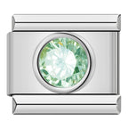 Round stone - silver