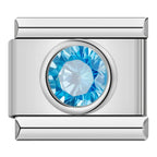 Round stone - silver