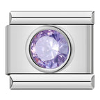 Round stone - silver