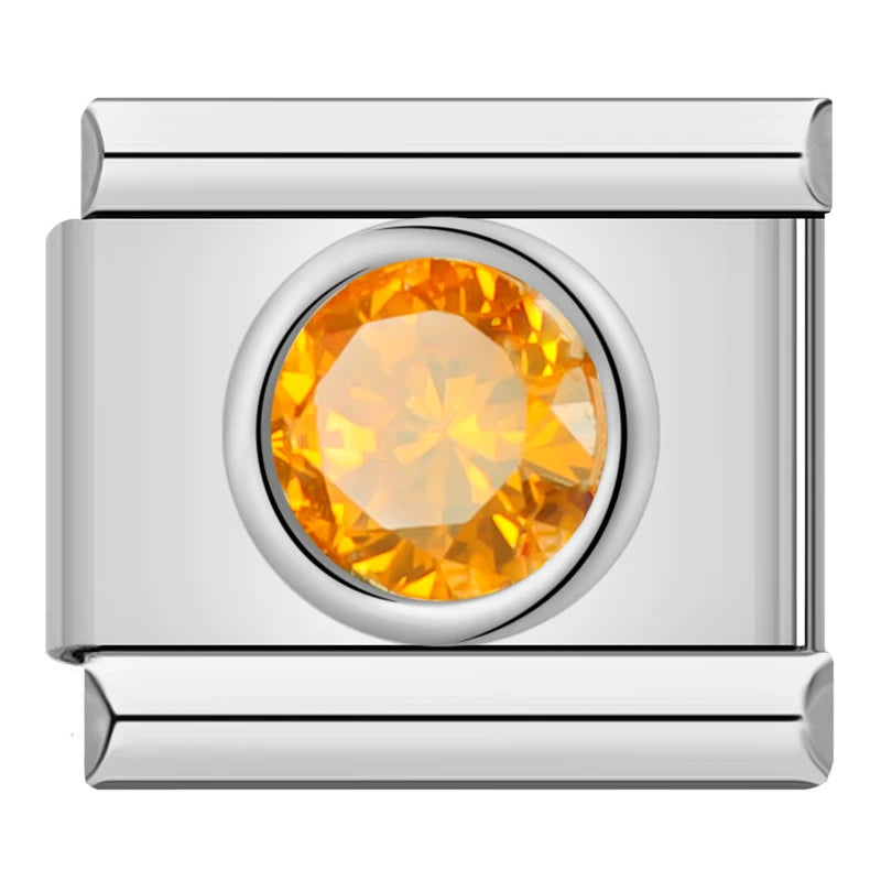 Round stone - silver