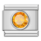 Round stone - silver