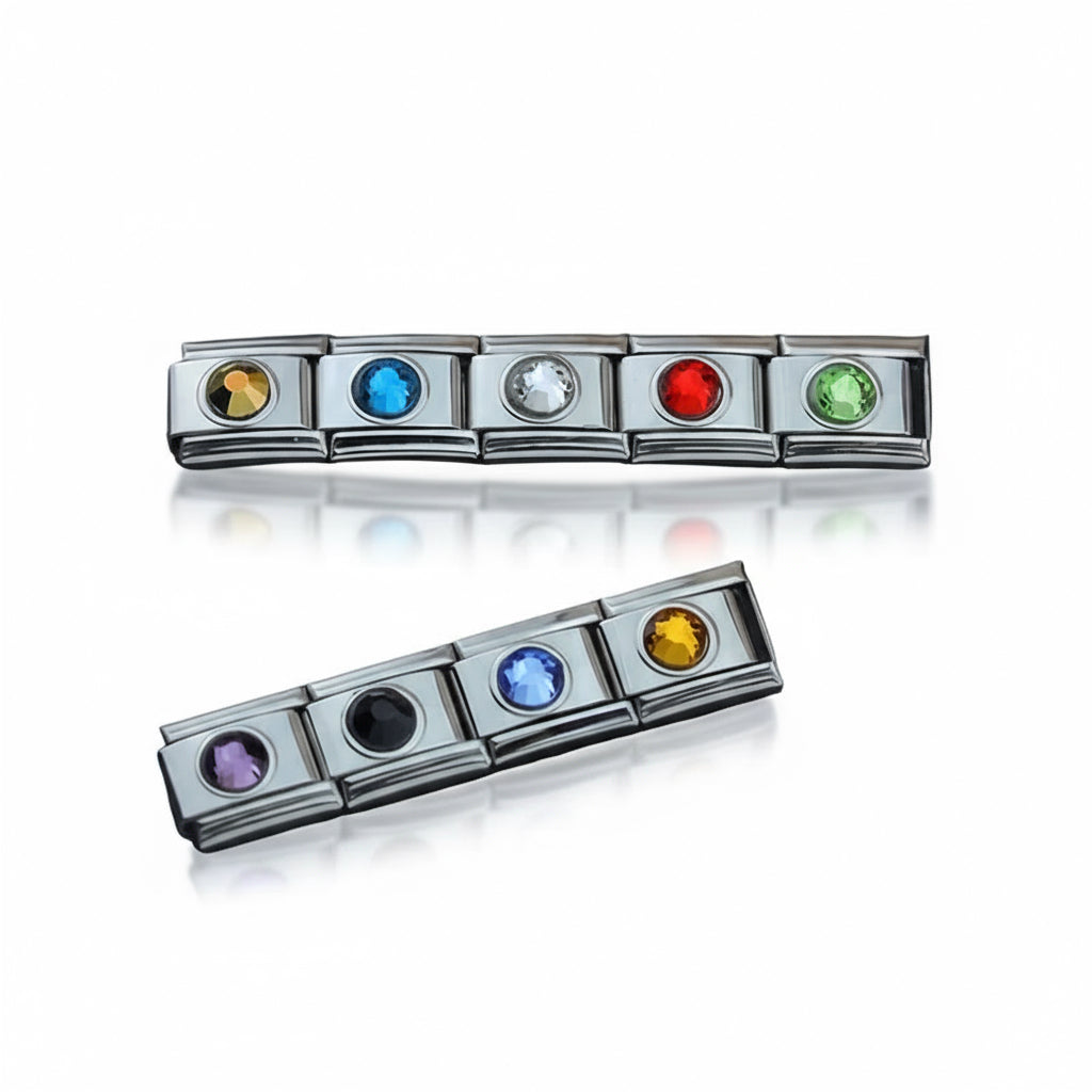 Round stone - silver