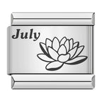 Laser Month Flower - Silver
