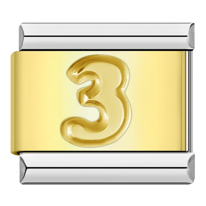 Nummer - Guld med Silver ram