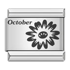 Laser Month Flower - Silver
