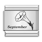 Laser Month Flower - Silver