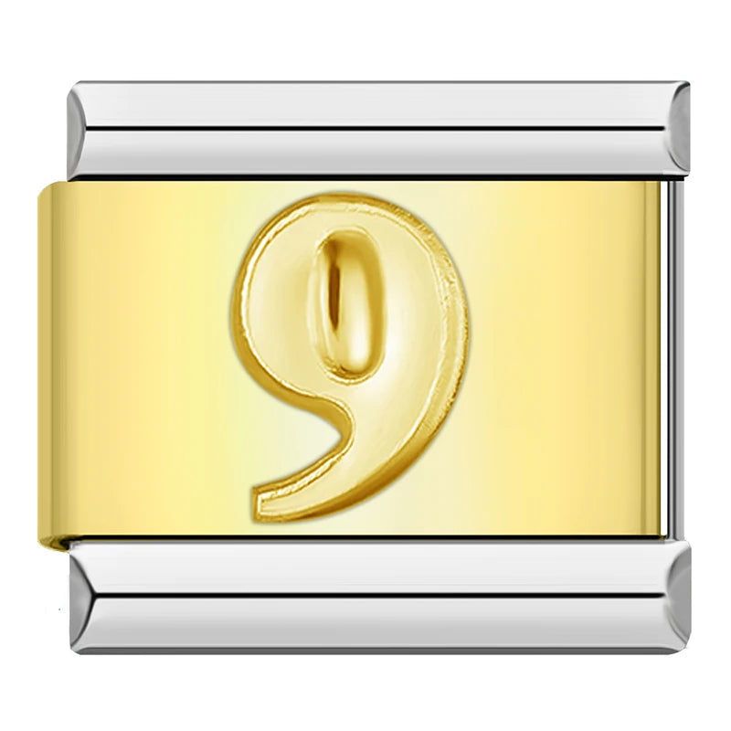 Nummer - Guld med Silver ram