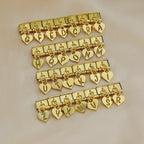 Guld Bokstäver Hjärta- Hängande