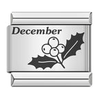 Laser Month Flower - Silver