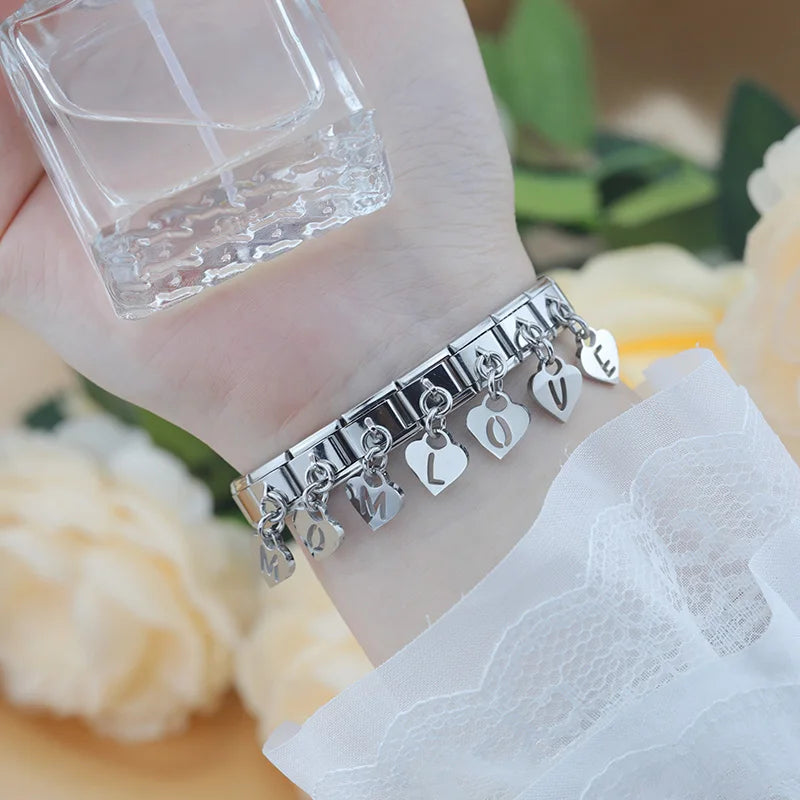 Bokstäver Silver-Hängande